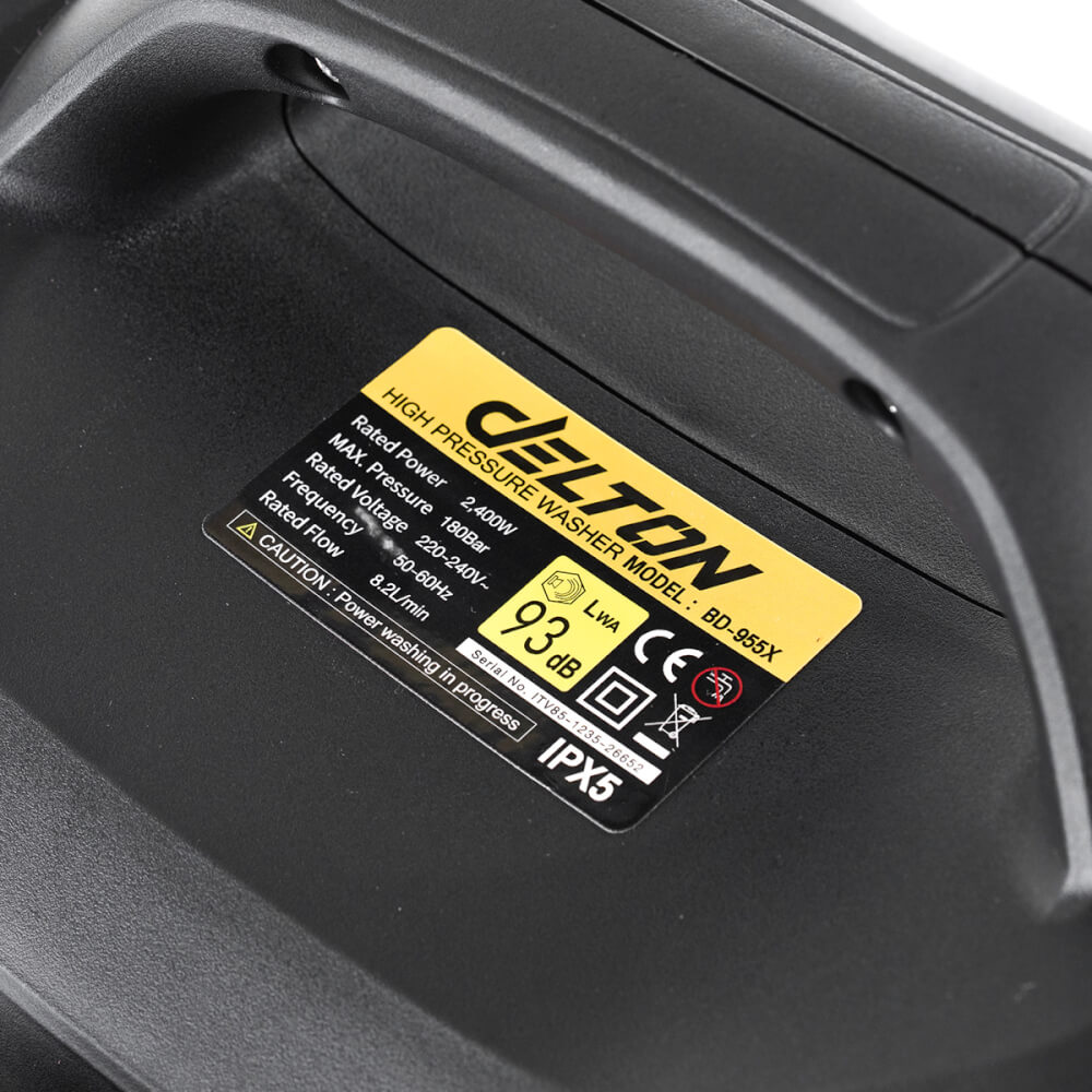 เครื่องฉีดน้ำแรงดันสูง DELTON รุ่น BD-955X 180 บาร์ 2400 วัตต์